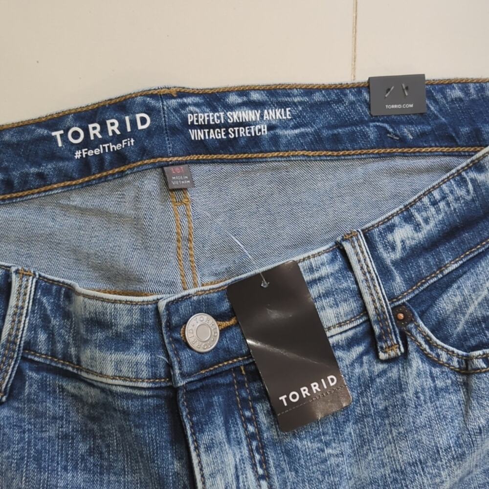 Torrid Perfect Skinny Ankle Vintage Stretch Jean Women's 16 Tall Curvy Mid Rise - Picture 6 of 8